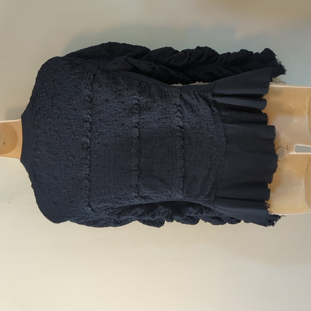 Free People We The Free Demi Vintage-Inspired Ruffle Lace-Adorned Jacket M - Picture 9 of 16